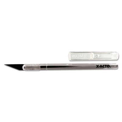 Light-Duty Aluminum Handle Knife w/Replaceable No. 11 Blade, Safety Cap (6 Pack)