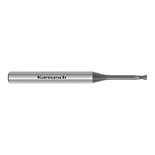 Karnasch 308011030003030 Valuetool - Microfresa in metallo duro con radio angolare,  20 × D profondità di taglio,  55 Hrc, 3,0 mm, diametro di taglio, 30 mm utilizzando lunghezza, 6 mm