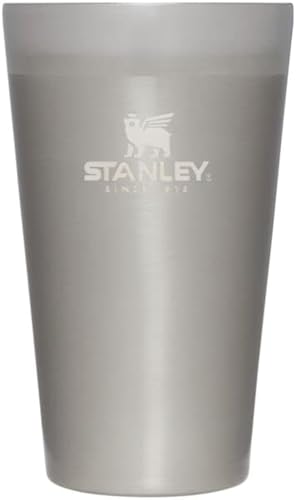 STANLEY Adventure Stacking Beer Pint Glass 16oz | Stackable Drinking Cup for Cold Beverages | Dishwasher Safe | Insulated Stainless Steel Tumbler | BPA-Free | Stainless Steel