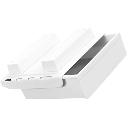 ���������o�� ��t�����[�{�b�N�X ���͔S���e�[�v�t�� 3.2cm�����グ��Ή� �X���C�h�g���[ �f�X�N�����[ �������� �����P�[�X ���[��/�����R��/���ϕi���[ ��e�� �h�o ���t���ȒP �ƒ�p �I�t�B�X�p DIY���[ �l�W�Œ�\ (�z���C�g,3.2C