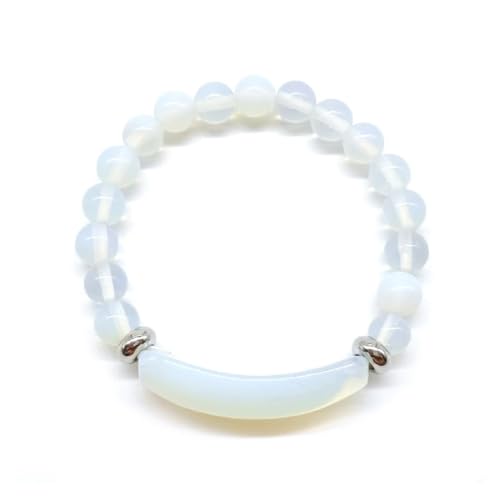 HAIXIAN Unisex Natural Gemstone Bracelet, Elastic Adjustable Quartz Crystal Gemstone Bracelet Jewelry for Men Women