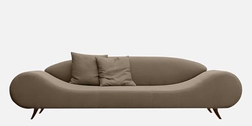 Image of Stylish & Modern Cushioned Couch Relax sectional Sofa in Fabric & Velvet and Heavy Duty Sofa for bedrooms, Living Rooms Guest Rooms Home and Office. (Brown)