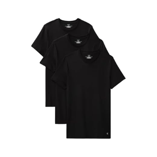 Calvin Klein Camiseta masculina clássica de algodão com gola redonda pacote com 3, 3, preto, G