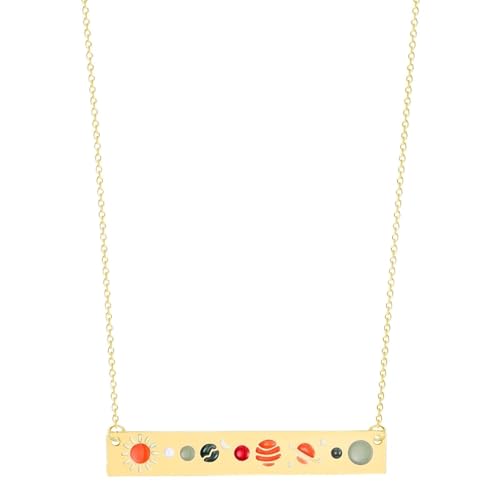 Collar para mujer, bonito collar con colgante del sistema solar para madre, minimalista, delicado dije de galaxia, para mujeres, niñas, parejas, joyería de cumpleaños