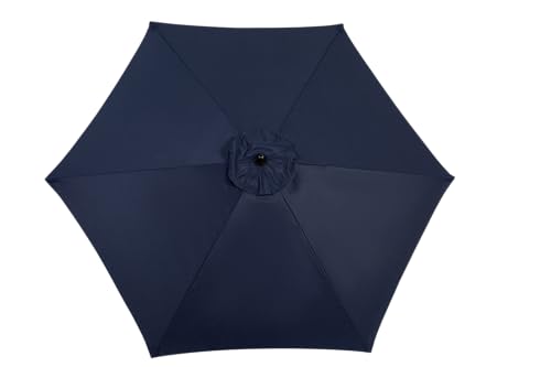 Tidyard Gartenschirm, 9 Ft Doppelseitiger Outdoor Marktschirm Rechteckig Groß mit Kurbel, Navy Blue, 100% Polyester, für Garten Gastronomie Pool