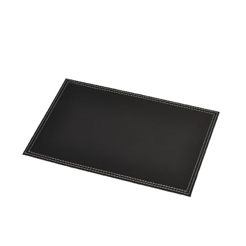 LQXHZ 4x Faux Leather Placemats 300x200mm Brown Table Rectangular Coaster Restaurant