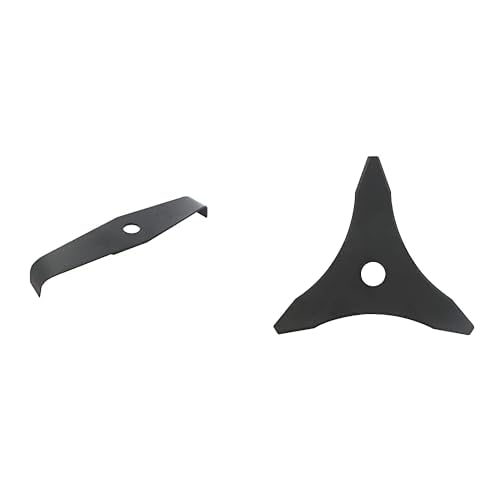 Greenstar Lame de rechange 2 dents 23754 spéciale ronces, Tranchant de 320 mm, Alésage : 25,4 mm, Épaisseur : 3 mm & Lame de débroussailleuse à trois dents 23265, Tranchant de 255 mm