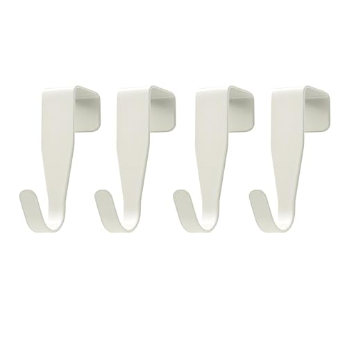 CALLYSONIC 4 Colgador Puerta, Colgantes Perchero Puerta, Resistentes Ganchos para Colgar, Percha uerta Para Dormitorio, Baño, Cocina, Armario (Blanco)