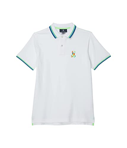 Psycho Bunny Boy's Hilsboro Fashion Polo (Toddler/Little Kids/Big Kids) White 18-20 Big Kid
