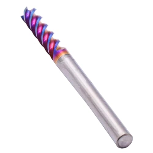 Image of BestParts 5Pcs HRC65 Tungsten Carbide Square End Mills - TiAlsiN Nano Coated, 4 Flute, 45 Degree Helix, 1 /8 inch Cutting Diameter, 1 /8 inch Shank Diameter, 1 /2 inch Length of Cut, 1-1 /2 inch Overall Length