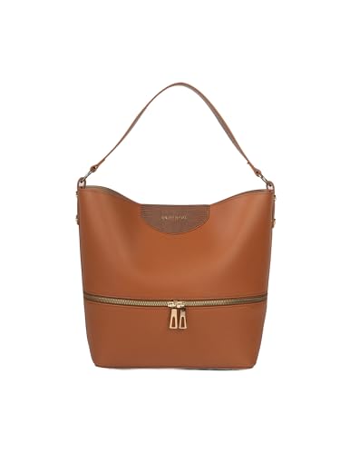 Image of Ophelia Women's Vegan Leather Tote Bag | Structured Top Handle Handbag with Magnetic Closure & Removable Pouch | Spacious Office & Everyday Carry Bag