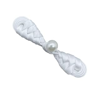 Ryryr Cheongsam Perlenknöpfe 5er-Set Weiß