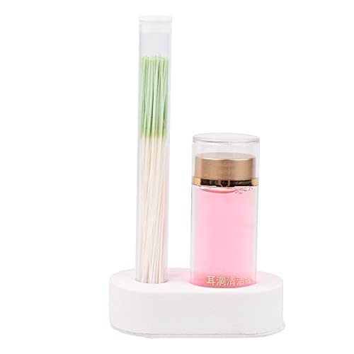 10ml Pierced Ear Cleansing Solution, Ear Cleaner Ear Holes Cleaning Line Floss Set Aftercare, Cleaning Line Ear Piercing Care Odor Removal Cleaning Tool for Girls Women Men(Rose)