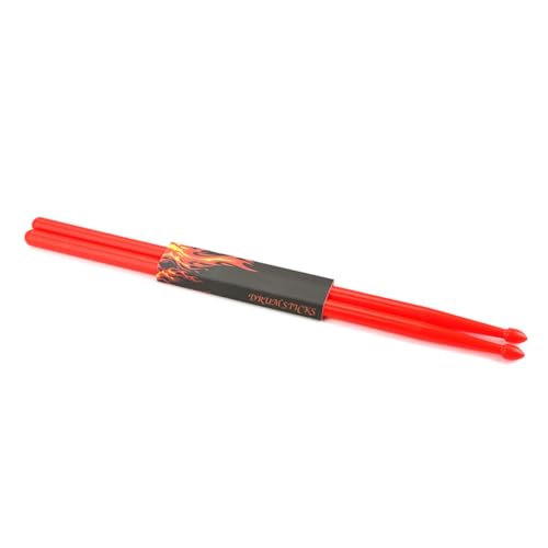 Par de baquetas de percusión de nailon rojo miniatura 5