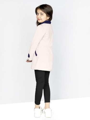 Image of Naughty Ninos Girls Polyester Standard Length Solid Double Breasted Peacoat for 3 to 12 Years