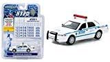 Greenlight New 164 HOT Pursuit Collection - White 2011 Ford Crown Victoria Police Interceptor NYPD with Decal Sheet Diecast Model Car