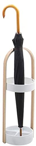 ZJYWMM Porte-Parapluie, Porte-Parapluie Compact rétro, Base Stable avec 2 Crochets, Peut Stocker des parapluies Longs et Courts/Blanc