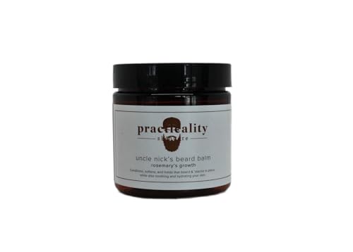 Practicality Skincare Uncle Nick's Beard Balm Rosemary's Growth Scent | Tallow Balm for Beard Growth |Rosemary Essential Oil | 4 oz | 1 Pc