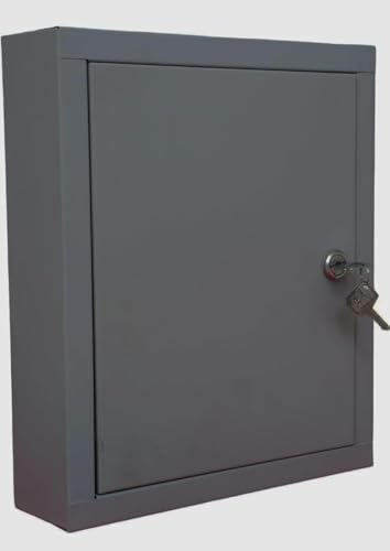Image of Metal Keyholder Box 28 Key Wall Box Storage Key Organizer Wall Mount Key Holder for Wall Size Large 13 * 11 * 3 inch
