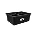 Produktbild elho green basics Movable Garden Pflanzenkasten  Viereckiger Blumentopf in Living Black  Rollbarer Topf für den Außenbereich  ca. L 57,9 x W 76,7 x H 29 cm