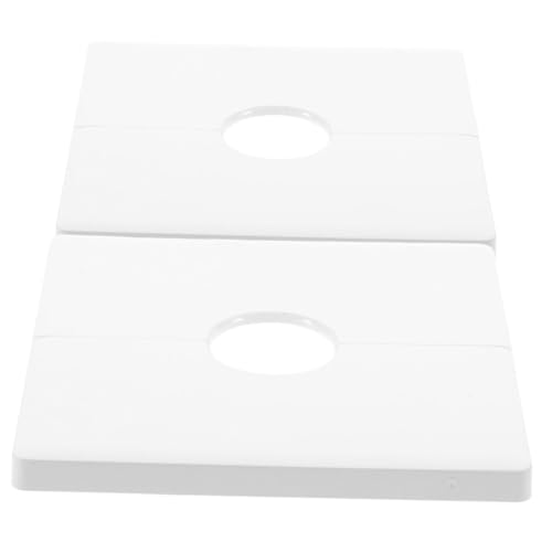 Housoutil 2Pcs Outlet Cover Plate with Adhesive Installation Multi Functional Wall Grommet for Cable Management Easy Installation Versatile Use Homes and Offices Cable