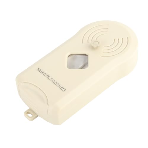 Rcniso Earthquake Sensor Adjustable Seismic Activity Detection for Quick Alert White 6.3 X 3.0 X 1.4 Inch