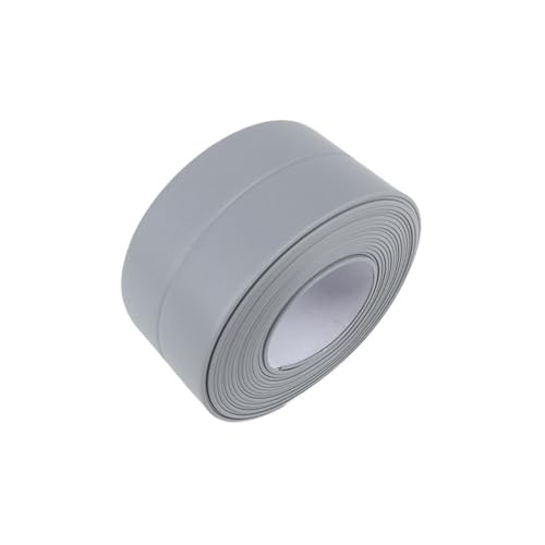 NEUDWHFP Cinta De Sellado Autoadhesiva For Baño, Resistente Al Aceite, For Fregadero De Cocina, Tira De Sellado De PVC, Impermeable, For Ducha, Esquina De Inodoro(Grey,3.2M_3.8CM)