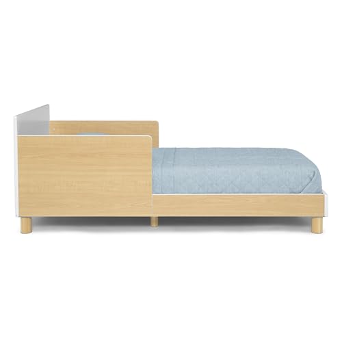 Delta Children - GapKids Wood Toddler Bed with Reversible Headboard - Greenguard Gold Certified, Natural/White