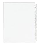 Avery Legal Dividers, Standard Collated Sets, Letter Size, Side Tabs, A-Z, 25 Tabs per Set, 1 Set (01400)