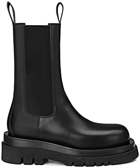 ブーツ ミドル丈 チェルシーブーツ レディース サイドゴア お買得 厚底靴 スクエアトゥ 身長アップ 脚長効果 お呼ばれ 冬 滑り止め 雨の日対応 カジュアル 通勤通学 秋 レインブーツ