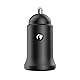 YSONIC USB-Autoladegerät für Kompatible Geräte - Doppelter Ladeadapter Mit 2 Buchsen - Ladestecker für Zigarettenanzünder - Wie-Eingebaut-Look, Alu, Blaue LED, 12-24V