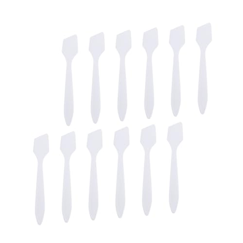 iplusmile 200 pièces Spatules Cosmétiques Cuillères Crème Plastique Transparent et Blanc pour Soins Visage Application Masque Lotion Crème Yeux Outil Beauté Pratique