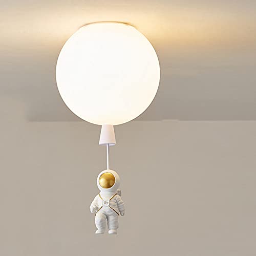 Astronaut Ceiling Lamp E27 Children's Room Ceiling Light G9 Bulb Balloon Lights Bedroom Eco-Friendly Lighting Boy Girl Indoor Lighting Nordic Living Room Dining Room Chandelier Ø20CM,C