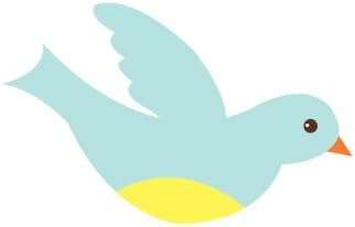 Flying Bird Nursery Wall Decal (Right) - Pale Aqua