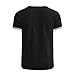 Linen Shirts for Men Short Sleeve Color Block Lightweight Crew Neck Casual Shirts Summer Fashion Beach Pullover Tops Black-L