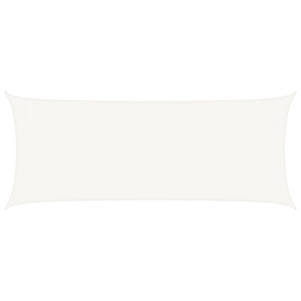 Voile d'ombrage rectangulaire blanc 2x5m en PEHD respirant