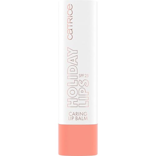 Catrice Holiday Lips Caring Lip Balm, Nr. 010, Pink, pflegend, schützend, transluzent, vegan, UVA- und UVB-Filter + SPF 25, ohne Konservierungsstoffe, ohne Parabene, 1er Pack (3.5g)