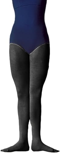 TotalSTRETCH Knit Waist Footed Tights BLACK / Youth - M-L