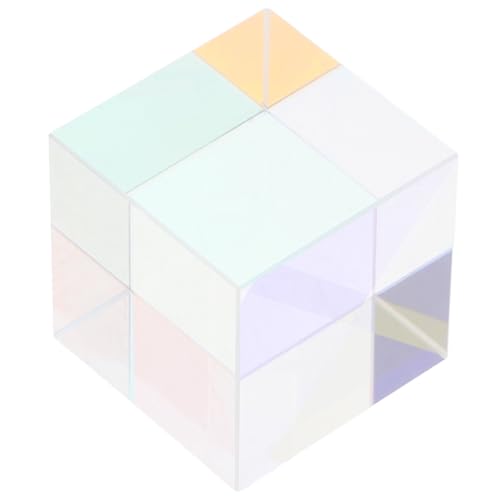 OKUMEYR Elegant Decorative Prism Cube Light Refraction Dispersion Made of Glass Sturdy and Functional