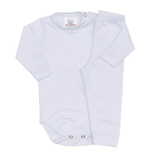 Conjunto Térmico Comfort Peluciado Bebê Quentinho Inverno (Bebê, Branco, G)