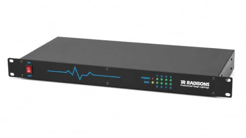 LEO-LEON DMX Splitter 8 Way DMX 512 Signal Distributor, 1U Rack M...