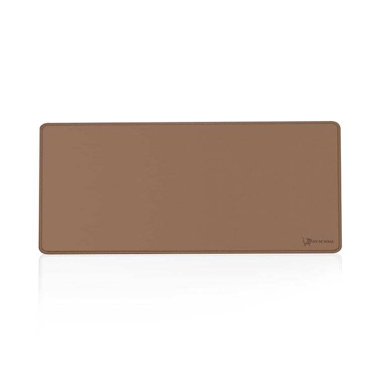 Image of Desk Mat 60x30 cm (11 x 23 inch) Khaki | Large Mouse Pad for Office Computer Laptop Keyboard | Waterproof Anti-Slip Rubber Base Desk Mat