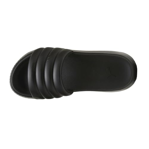 PUMA Womens Karmen Slide Puffy Casual Sandals Casual Low Heel 1-2" - Black4