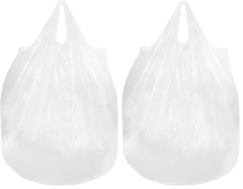 Image of WAIKAS 4 Gallon Trash Bag with Handles, Pack of 176, Multipurpose Small Garbage Bags for Home, Office, 43x58cm,3.8g /pcs, Unscented, White