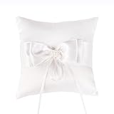 QIRMIZI Ring Pillow, Pearls Ring Cushion, Ring Bearer Holder for Beach Wedding & Ceremony, Proposal