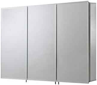 Croydex Newton Double Door Bi-View Aluminium Cabinet, Silver