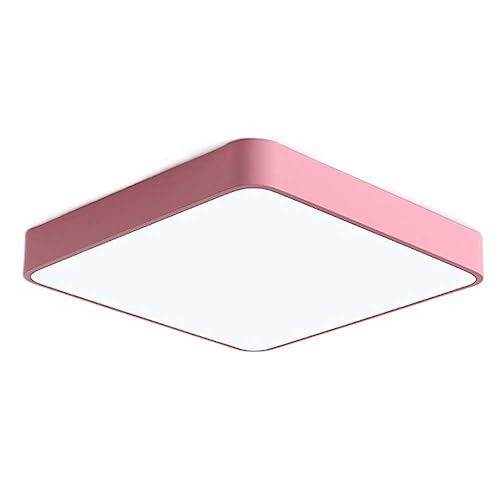 Plafonnier LED mince rose 40 cm pour éclairer les plafonds bas de maison