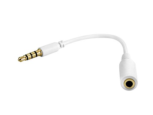 Cellet CNIPHONE Slim 3.5mm Pin to 3.5 mm Input Mini-Jack Adapter Extender Jack