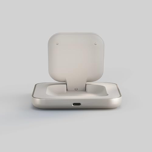 Zens Magnetic Nightstand Wireless Charger (2026), cargador inalámbrico MagSafe y Qi2 15 W para iPhone/AirPods, incluye adaptador de corriente de 20 W (EU/UK/US) y cable integrado de 1,5 m, Blanco