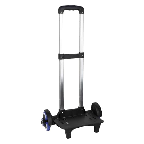 Carrito de equipaje plegable y ligero en color negro para tus viajes y mudanzas